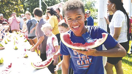 Record crowd shows up for watermelon fun..